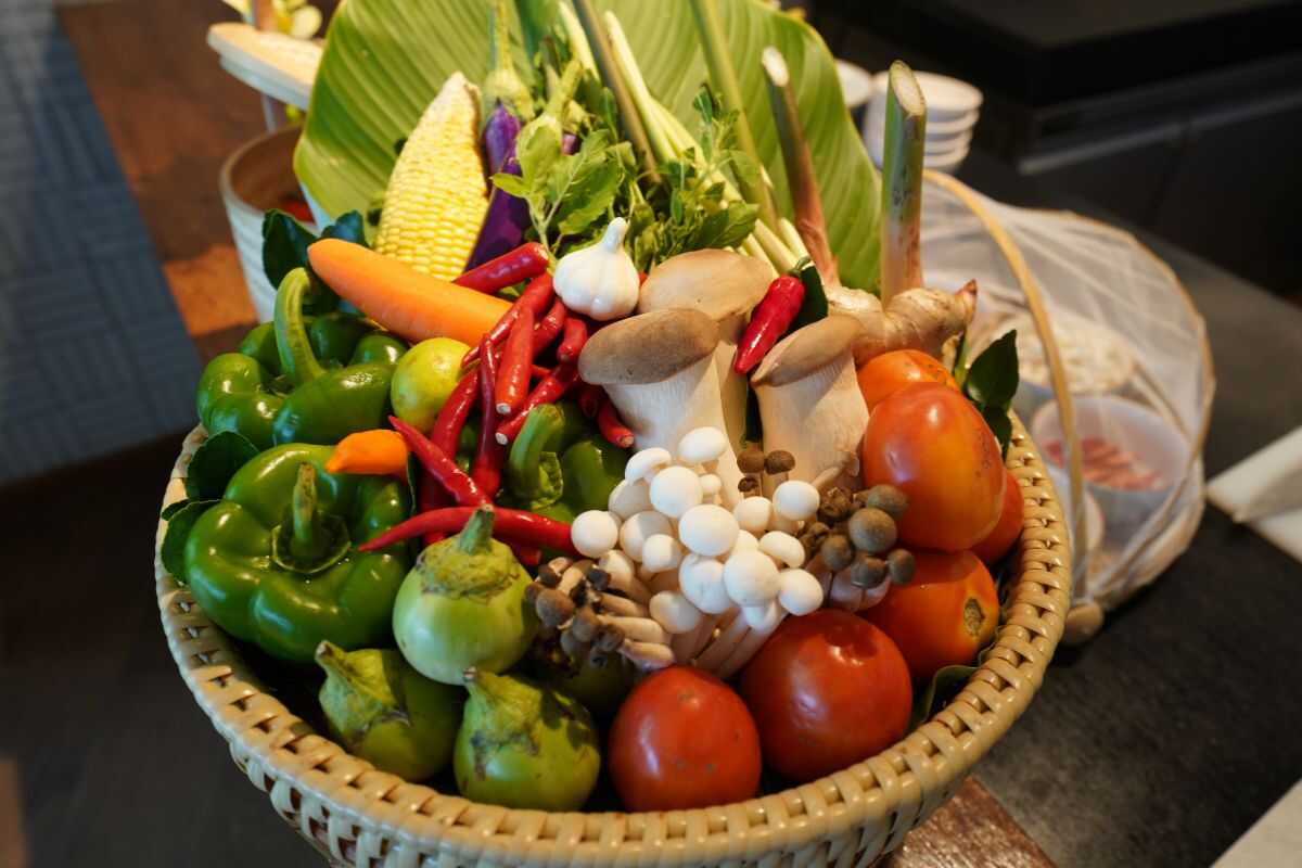 Fresh ingredients for Thai Cooking Class in Bangkok