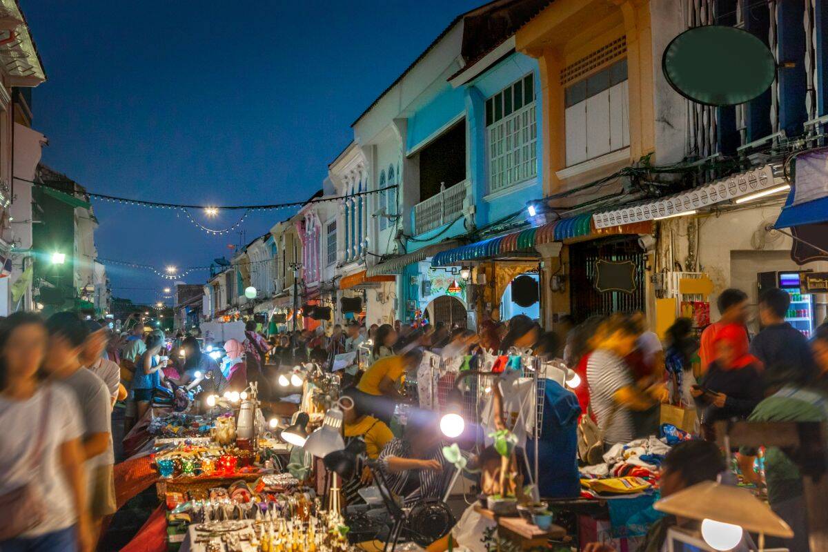handmade craft stalls Phuket Town Night Market shopping